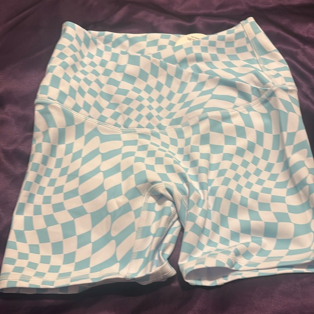 Moana bikini smile club 2 piece workout blue and white set.